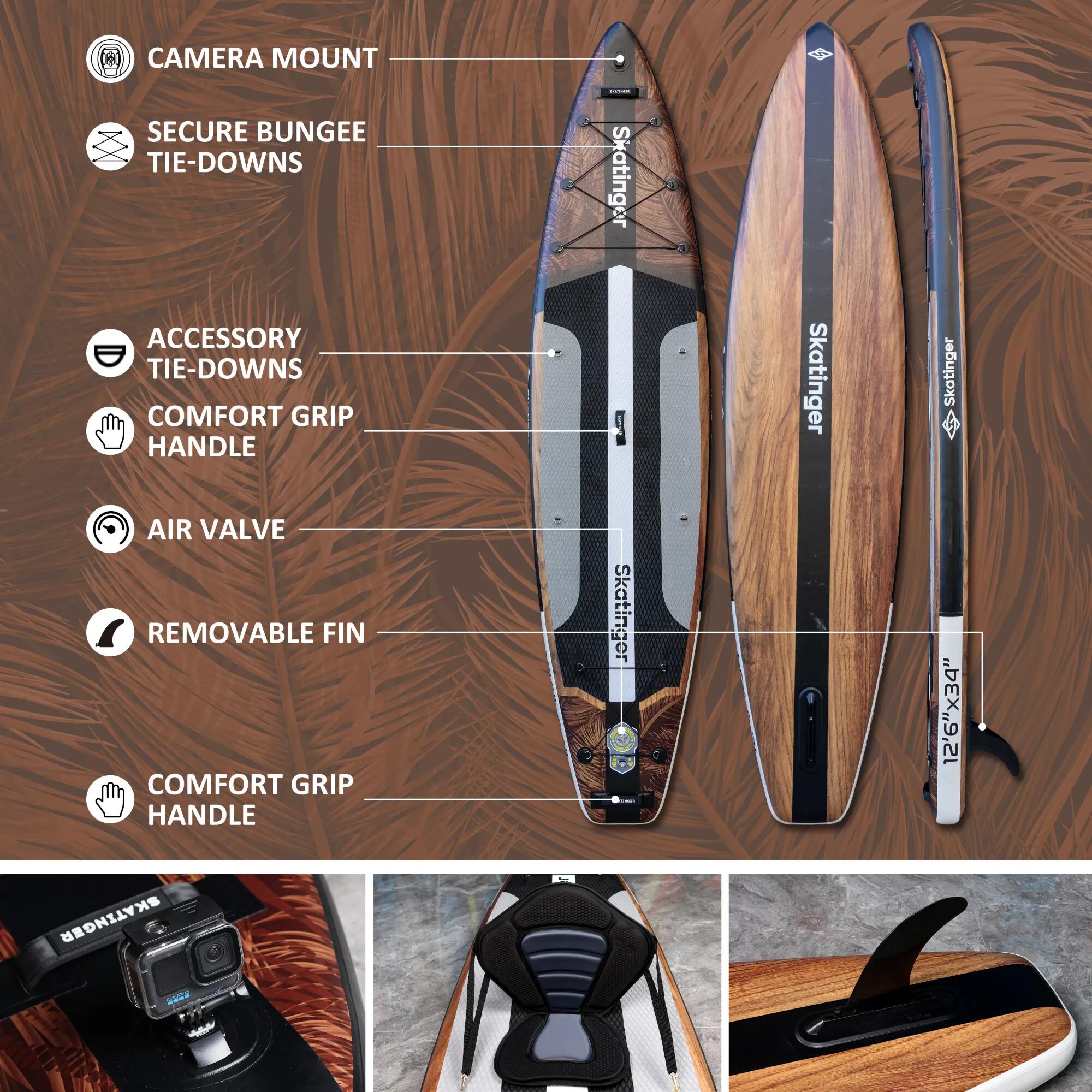 SKATINGER Waverider SUP 380x86x16 cm (12'6'') allround 3/7