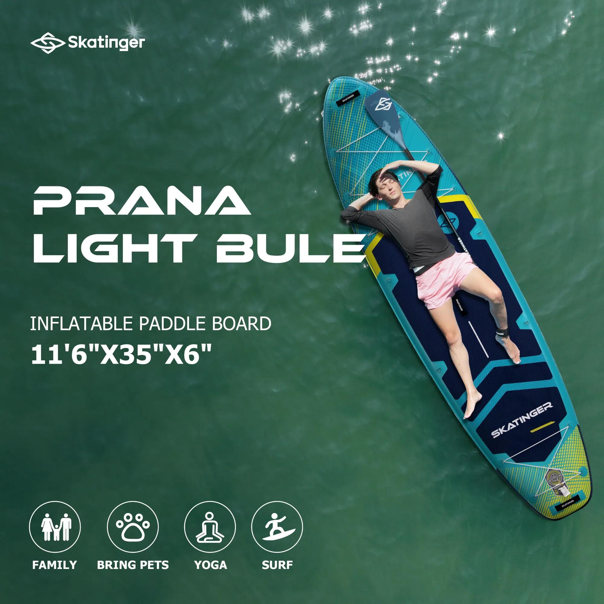 Deska SUP SKATINGER Prana Meteor Blue 350x89x15 cm (11'6'') yoga, akcesoria