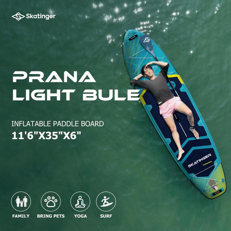 Placă SUP SKATINGER Prana Meteor Blue 350x89x15 cm (11'6'') yoga