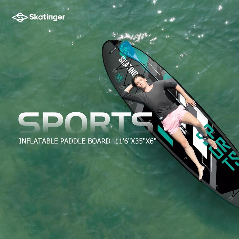 Placă SUP SKATINGER Sports Grey 350x89x15 cm (11'6'') yoga