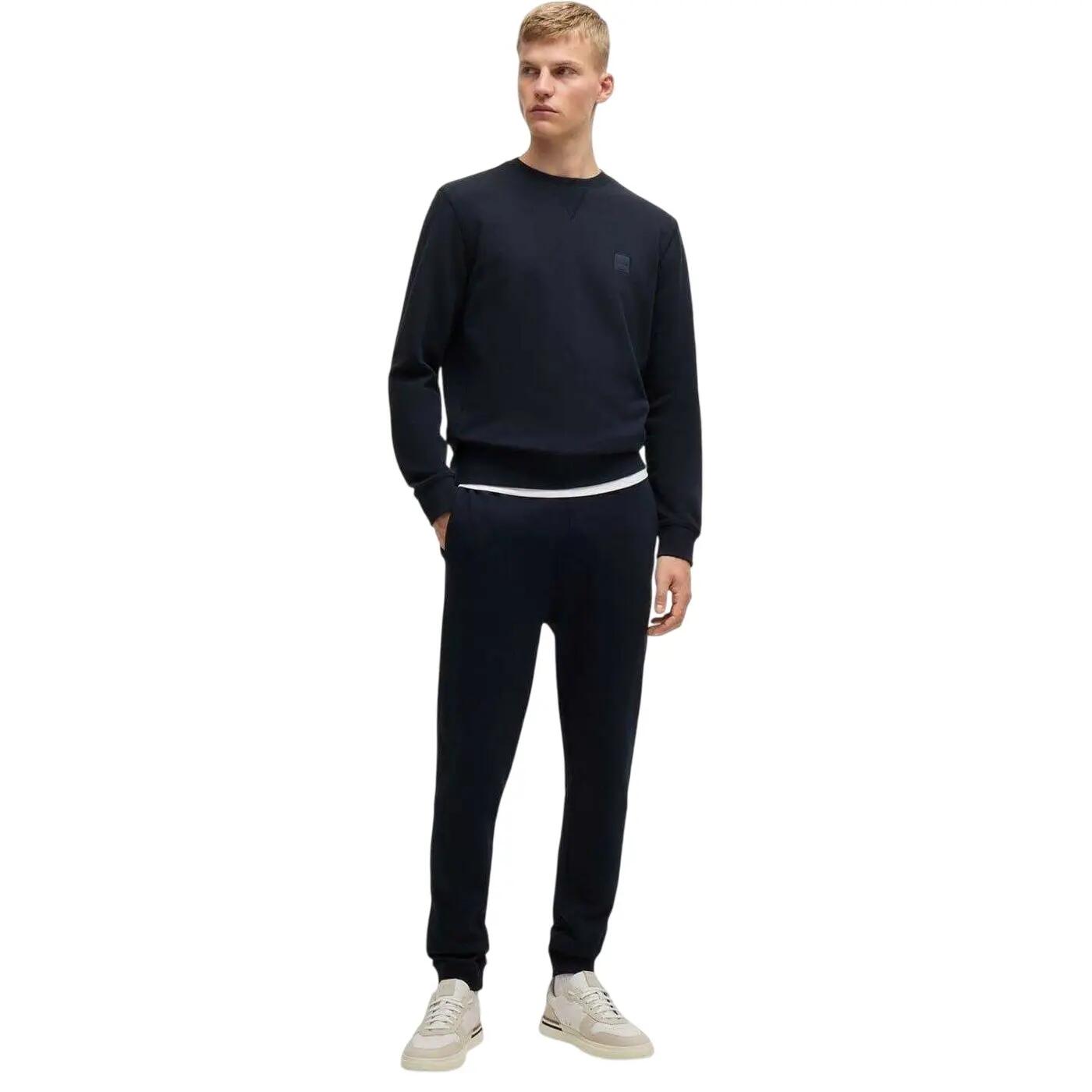 Pantaloni Da Jogging Aderente Uomo Boss Sestart Blu Scuro 5/5