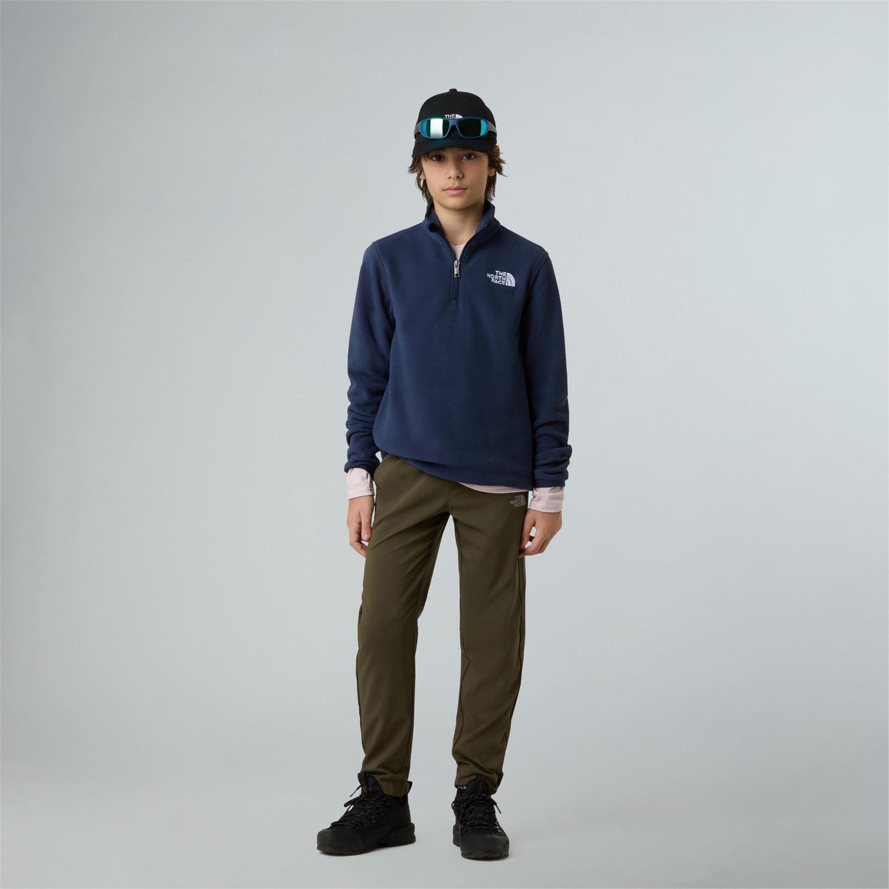 Felpa In Pile Logo Bambini The North Face Blu Navy 5/5