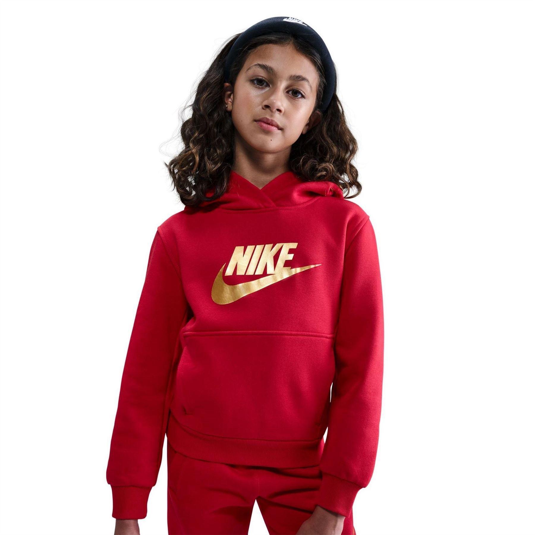 Childrens/Kids Text Logo Pullover Hoodie (University Red) 5/5
