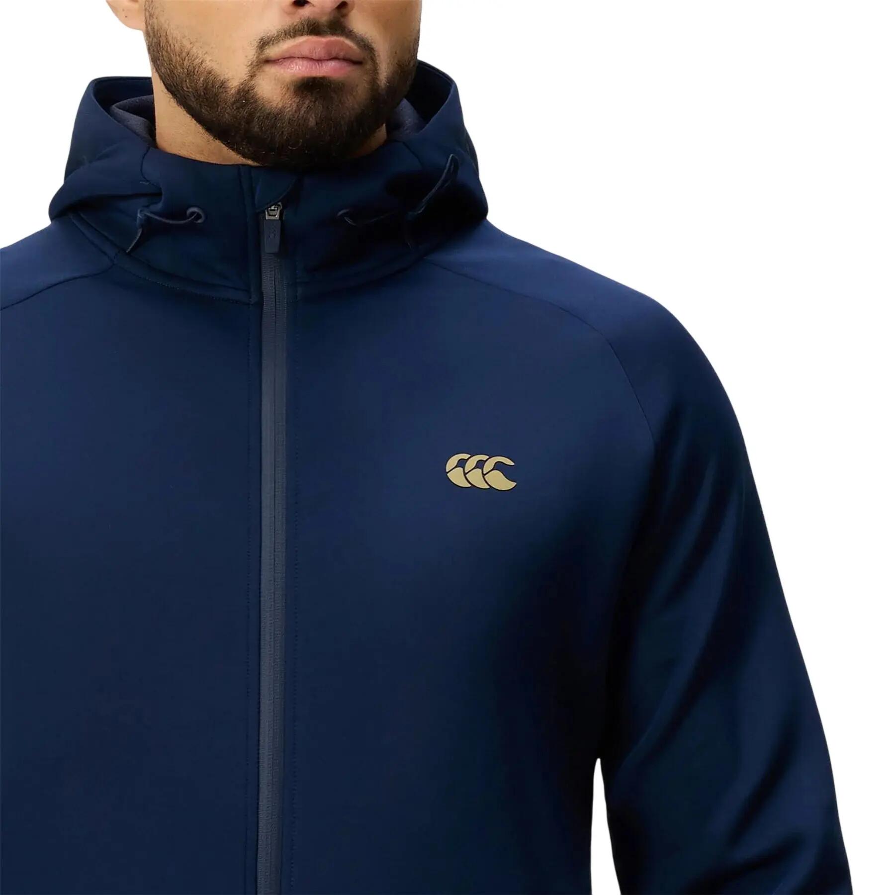 Felpa Con Cappuccio E Zip Intera Logo Uomo Canterbury Everest Nero 5/5