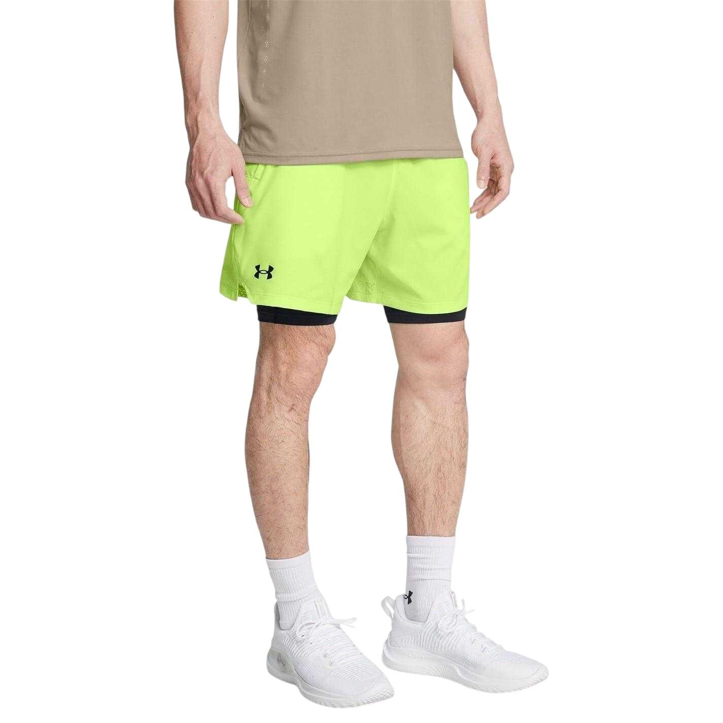Short 2-en-1 Under Armour Vanish Woven Homme Gris Clair 6/6