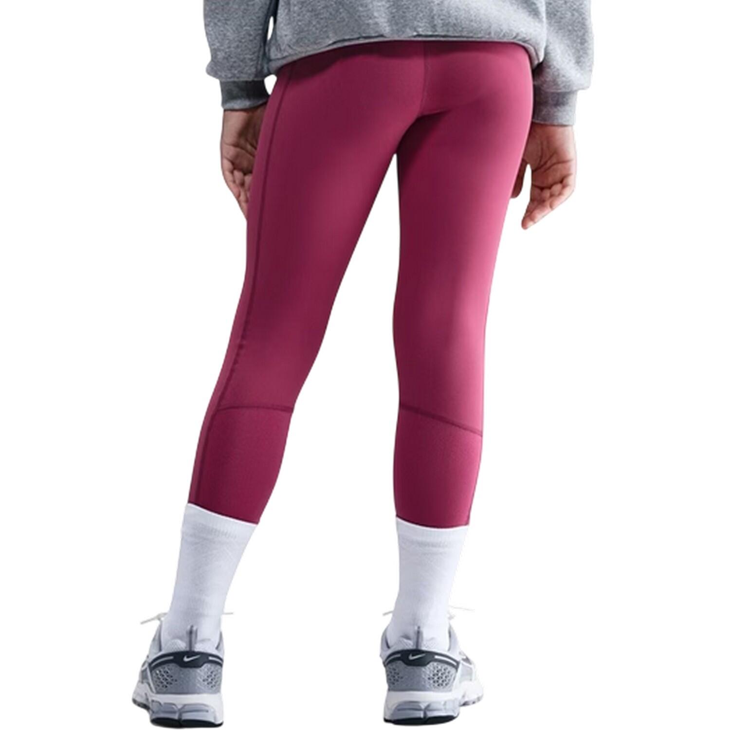 Girls Pro Tights (Beet Red) 5/5