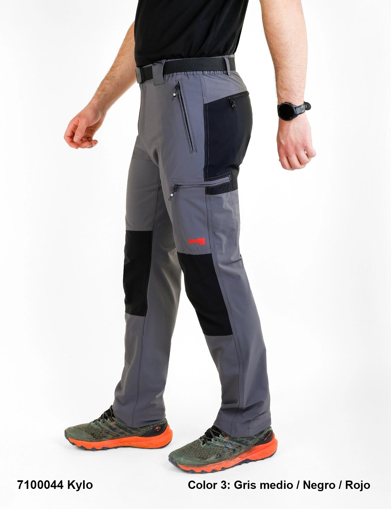 Pantalón - Senderismo - Hombre - Elástico - KYLO - Gris y negro 3/3