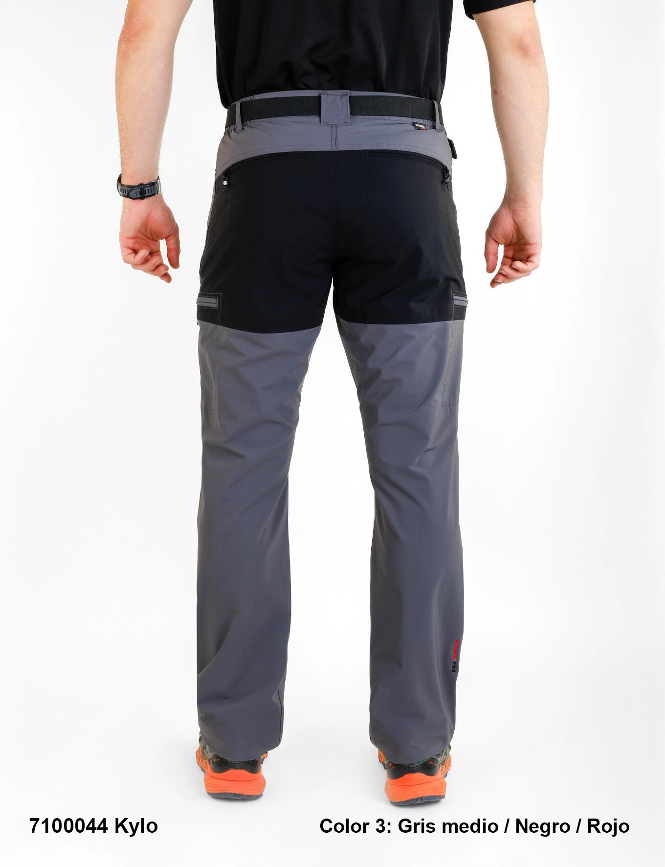 Pantalón - Senderismo - Hombre - Elástico - KYLO - Gris y negro 2/3