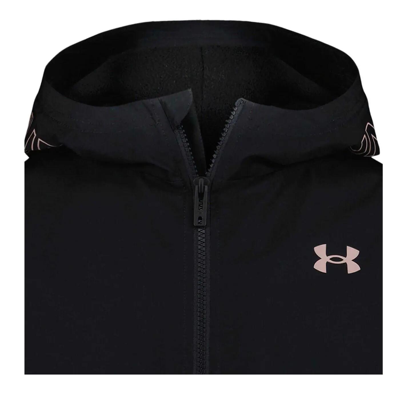 Giacca A Vento Cerniera Su Intera Lunghezza Ragazze Under Armour Nero Rosa 5/5