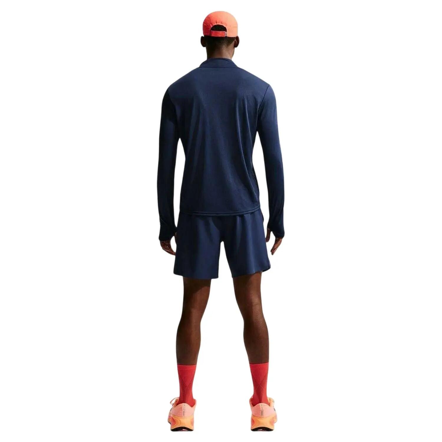 Top Corsa Mezza Cerniera Manica Lunga Uomo Nike Core Blu Navy Notte 5/5