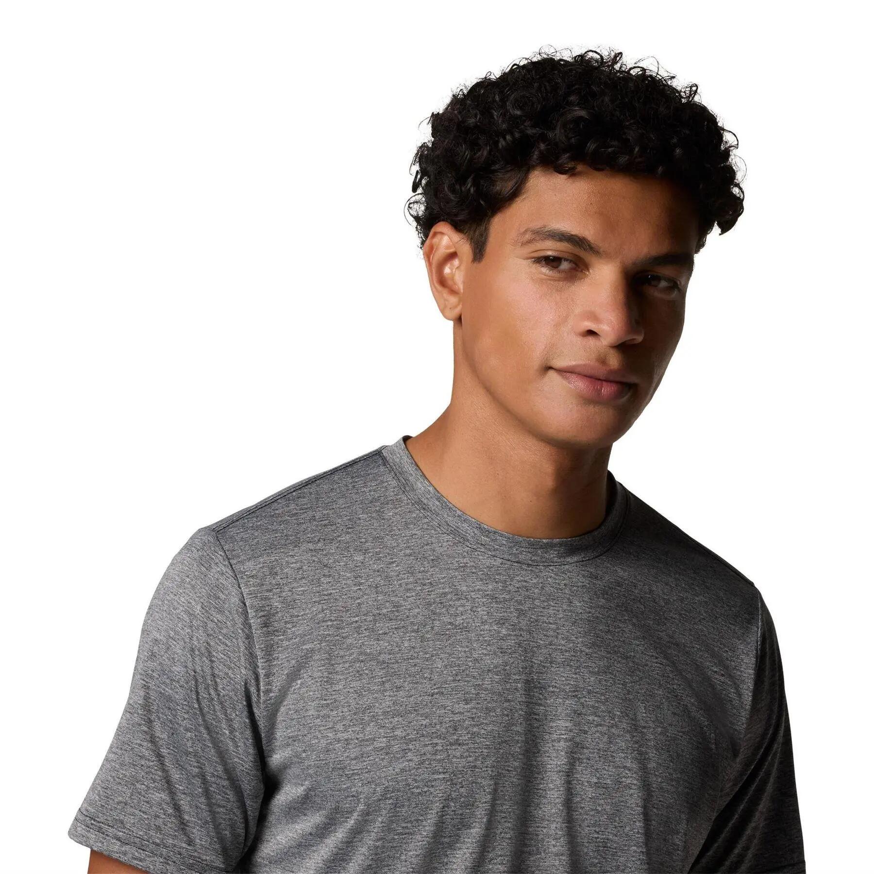 Mens Hike Tech Trail Performance TShirt (Black Heather) 5/5