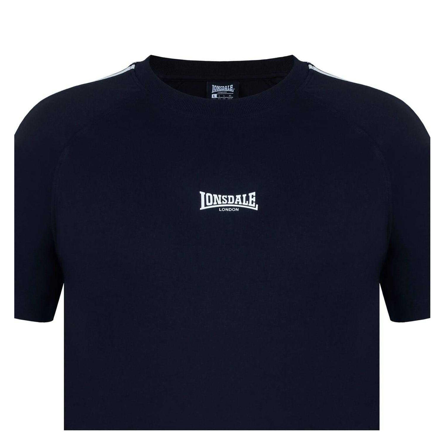 Tshirt Manches Raglan Motif/style Rayé Homme (Noir) 5/5