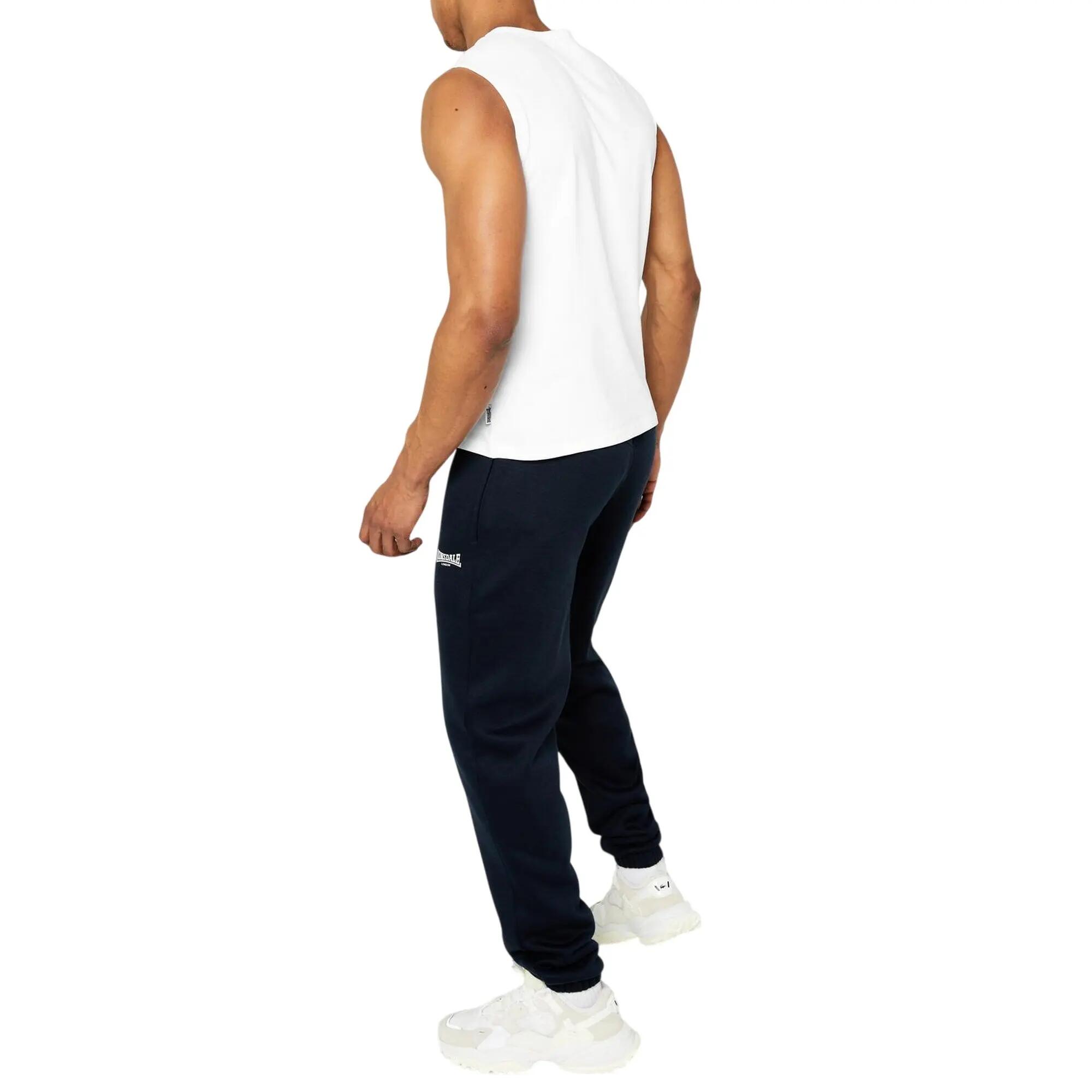 Mens Plain Sleeveless Vest Top (White) 5/5
