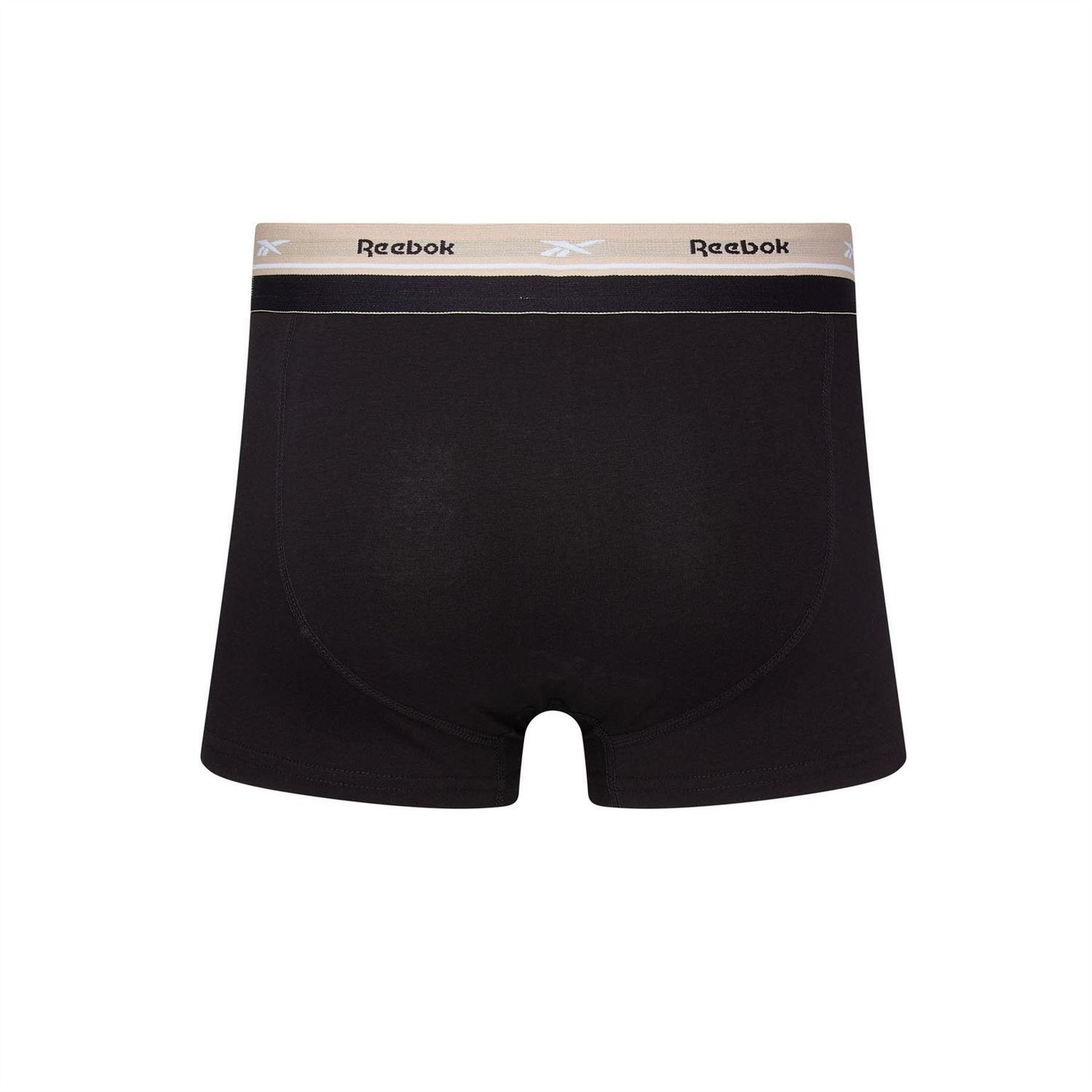Mens Cotton Blend Boxer Shorts (Pack of 3) (Black) 5/5