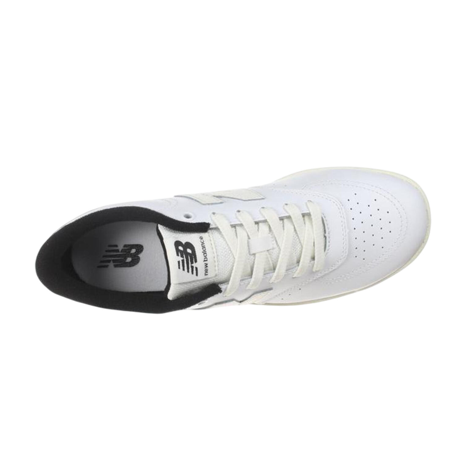Zapatillas Deportivas de Cuero 80 Plano para Hombre Blanco, Blanco Sal Marina 3/4