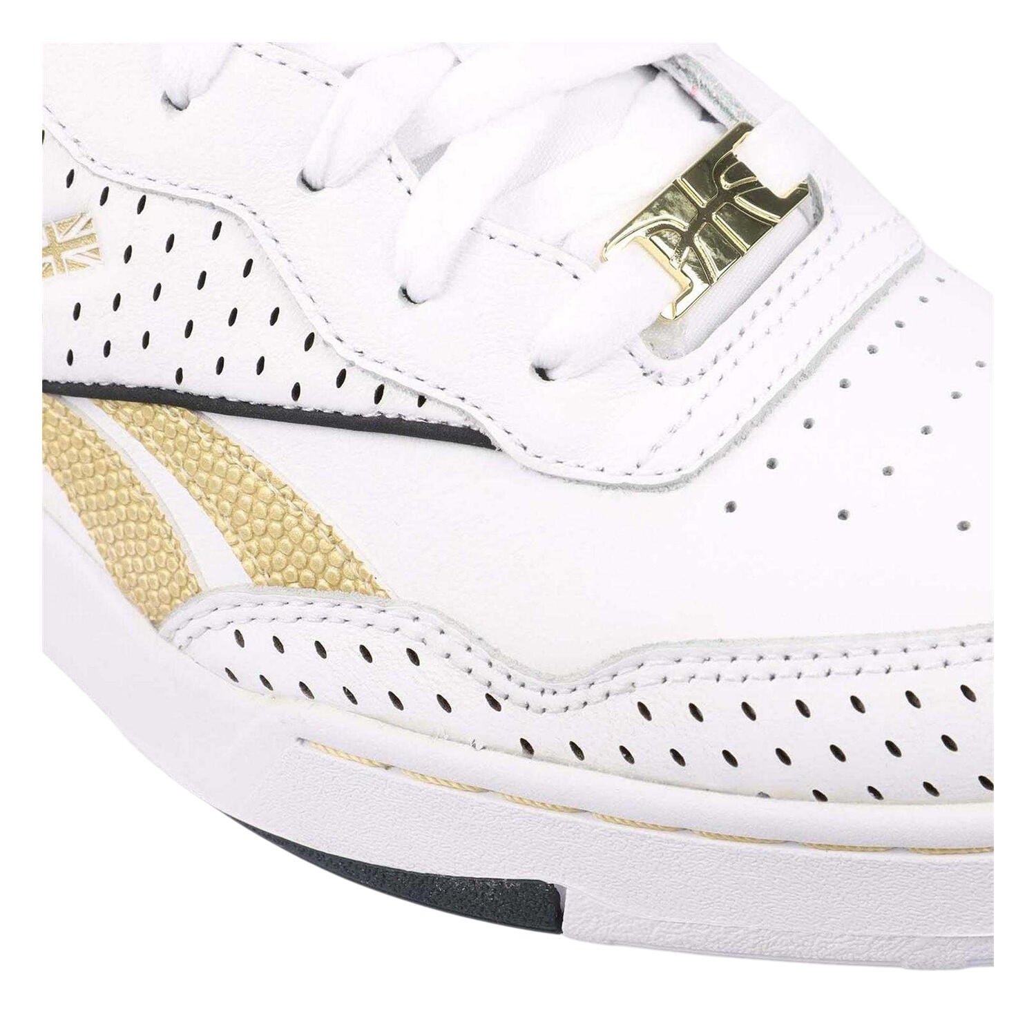 Baskets Motif/style Métallisé BB Femme (Or Blanc) 5/5