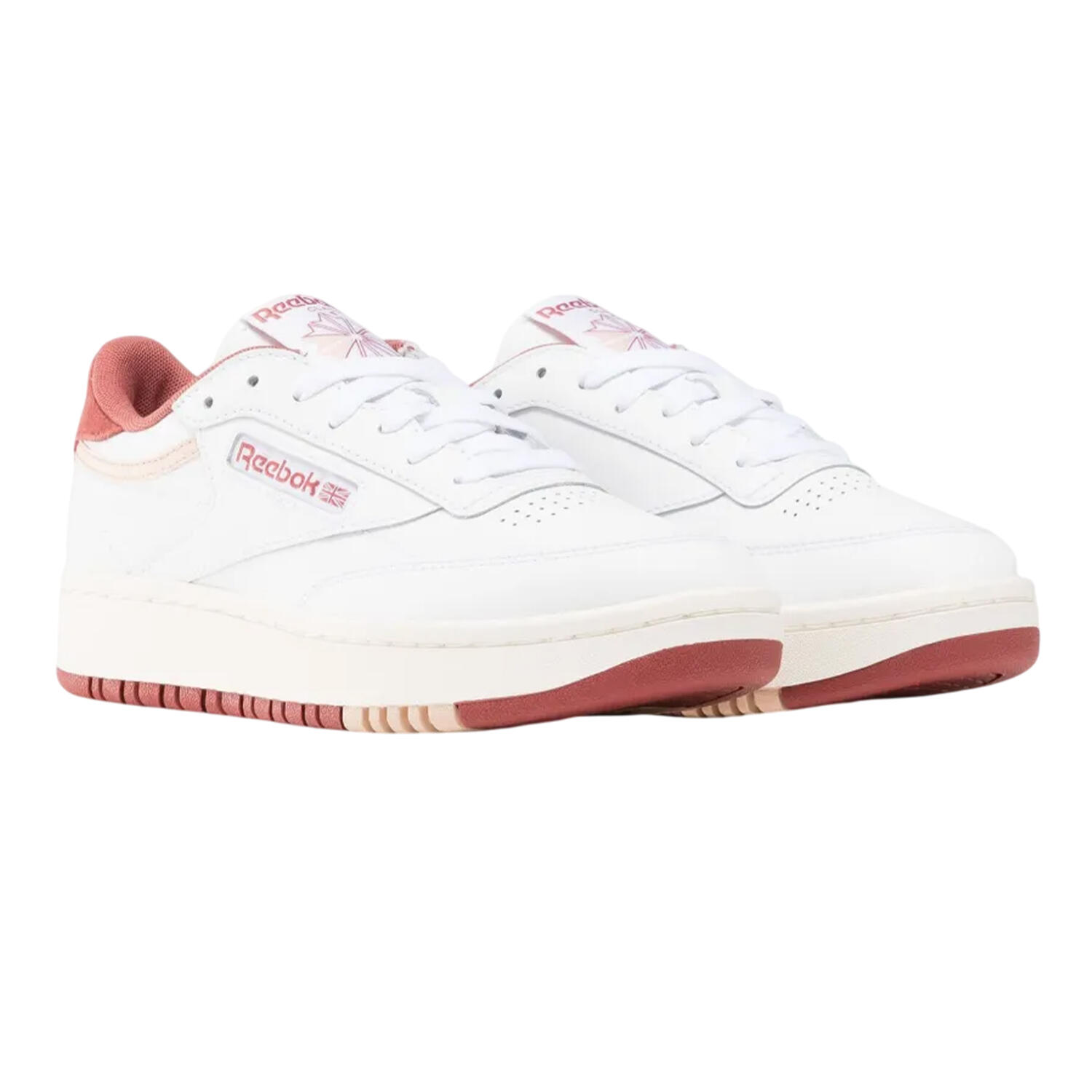 "Club C" Sneaker für , Leder, PlattformAbsatz Damen Weiß/Pink 5/5