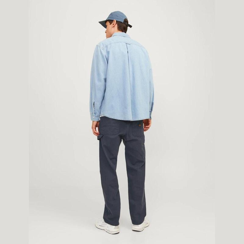 Pantaloni Jack & Jones Eddie Carpenter albastru india ink