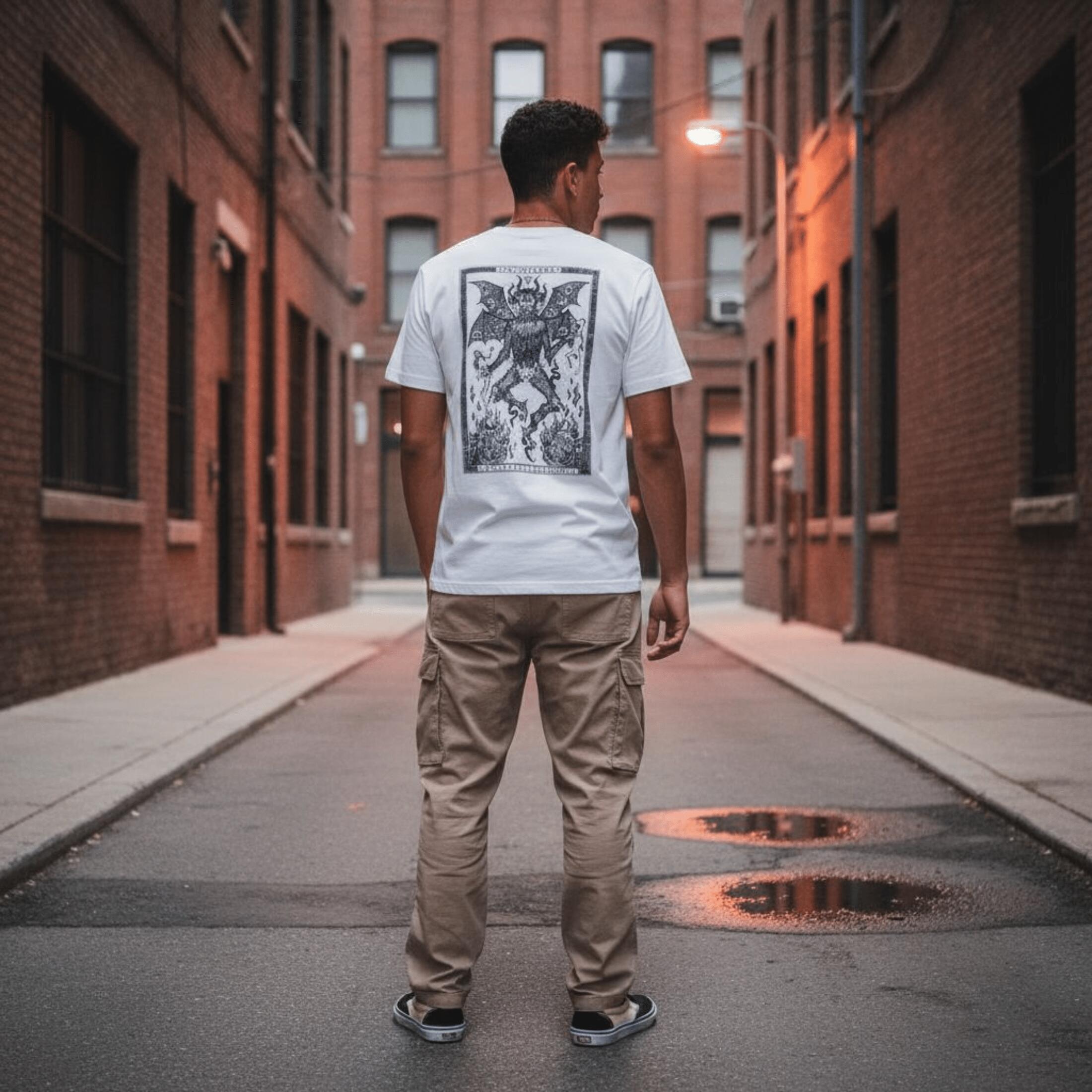 Biała koszulka Inferno – Streetwear 7/7