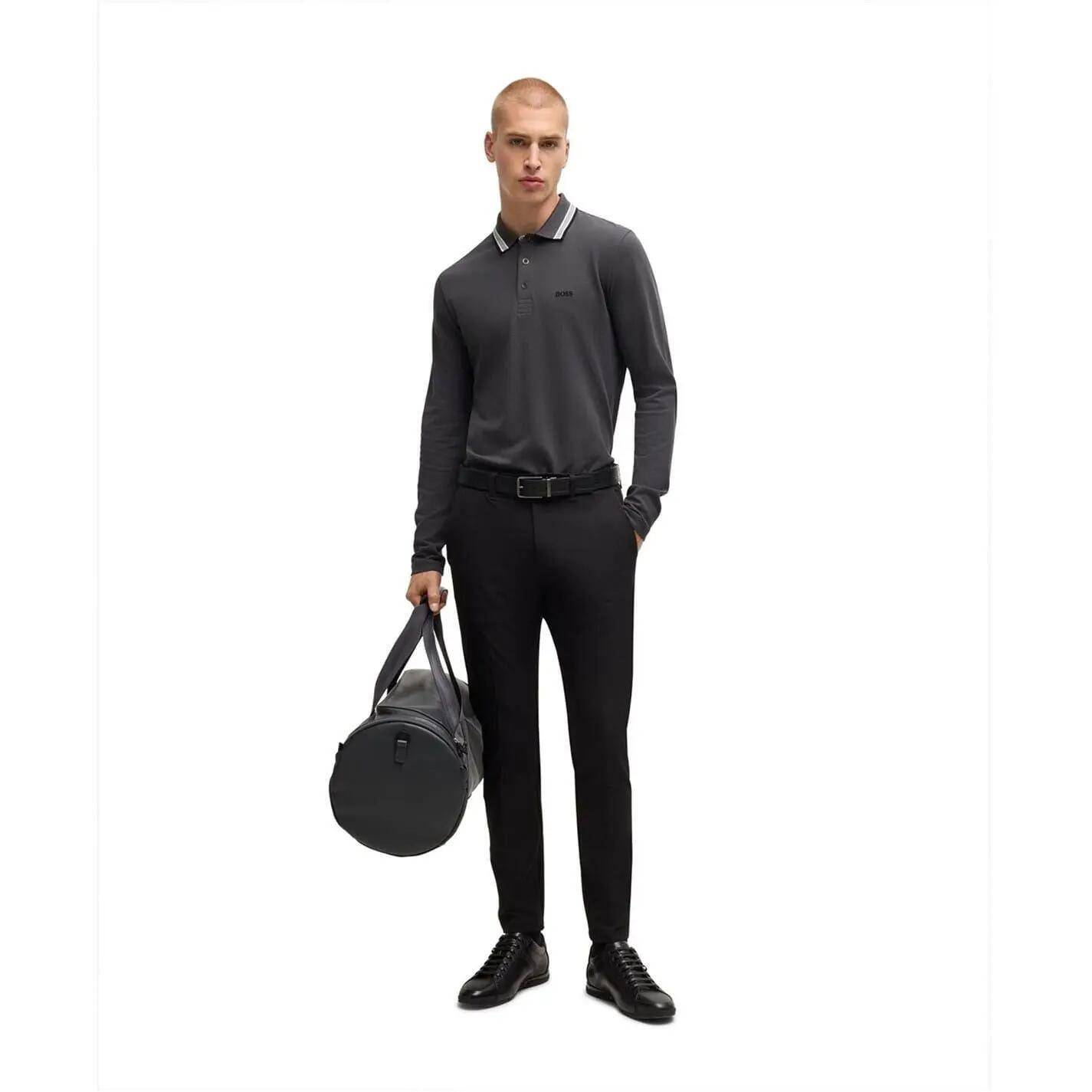 Poloshirt für , Baumwolle, Langärmlig Herren Dunkelgrau 5/5