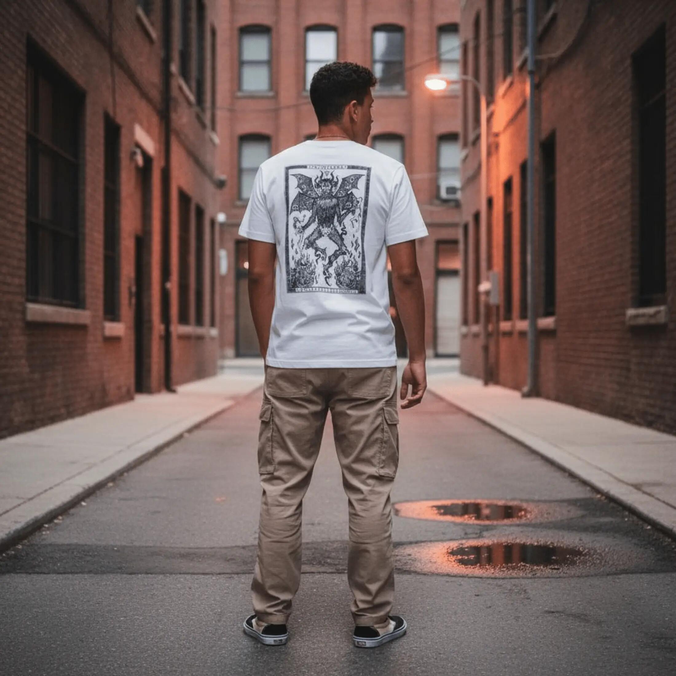 Tricou alb Inferno – Îmbrăcăminte stradală 7/7
