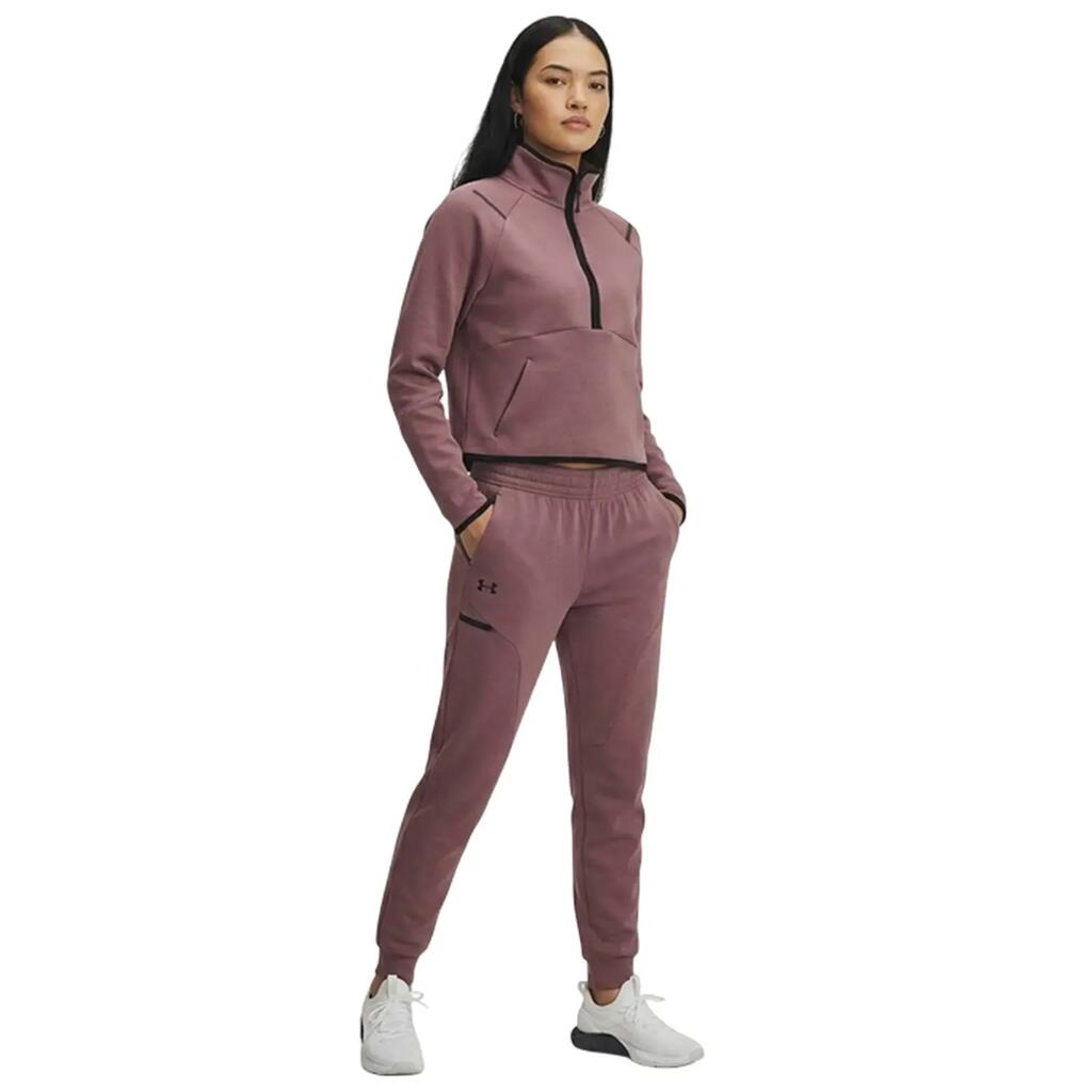 Womens/Ladies Unstoppable Fleece Quarter Zip Sweatshirt (Maroon)