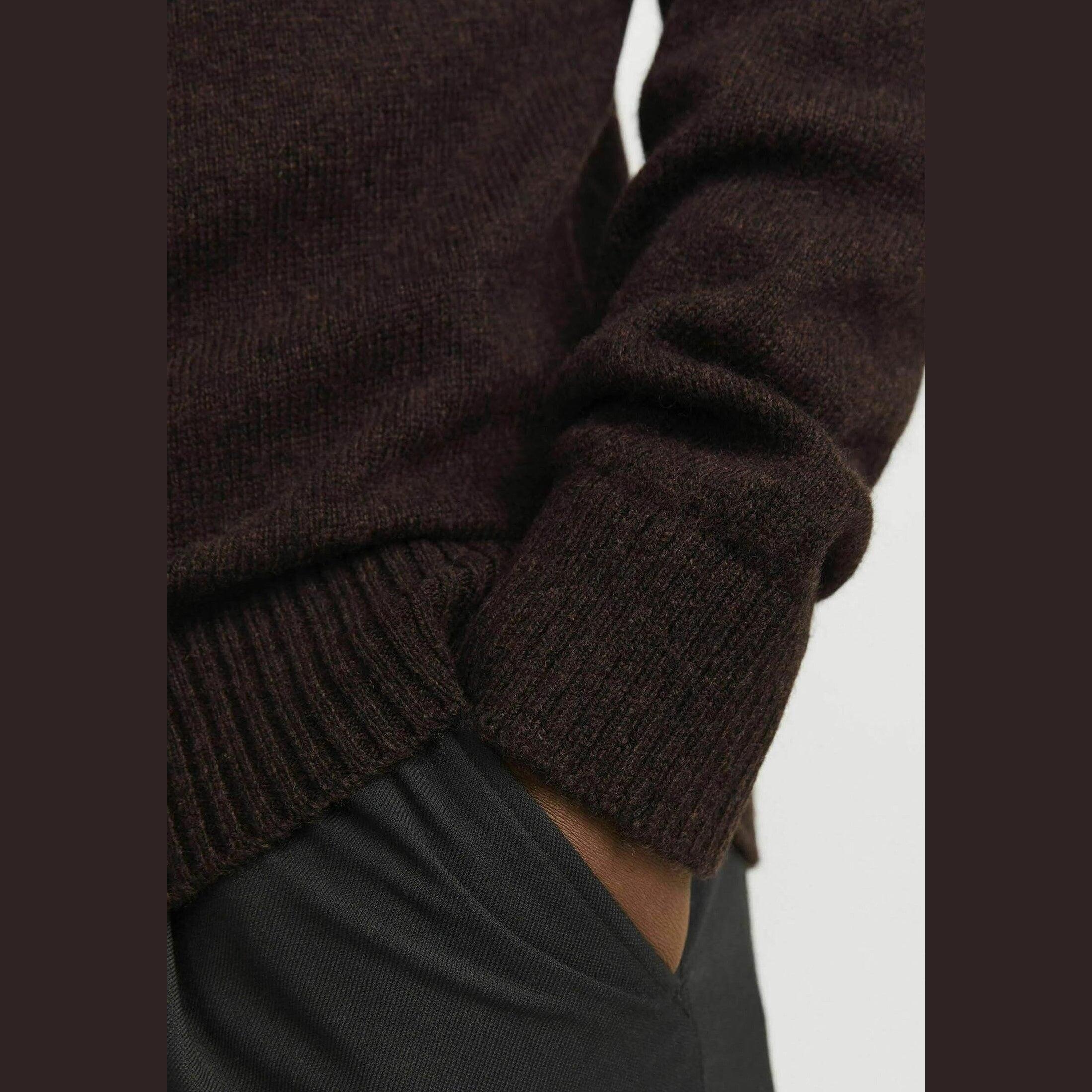 Trui Jack & Jones Clambswool chocolade pruim 7/7