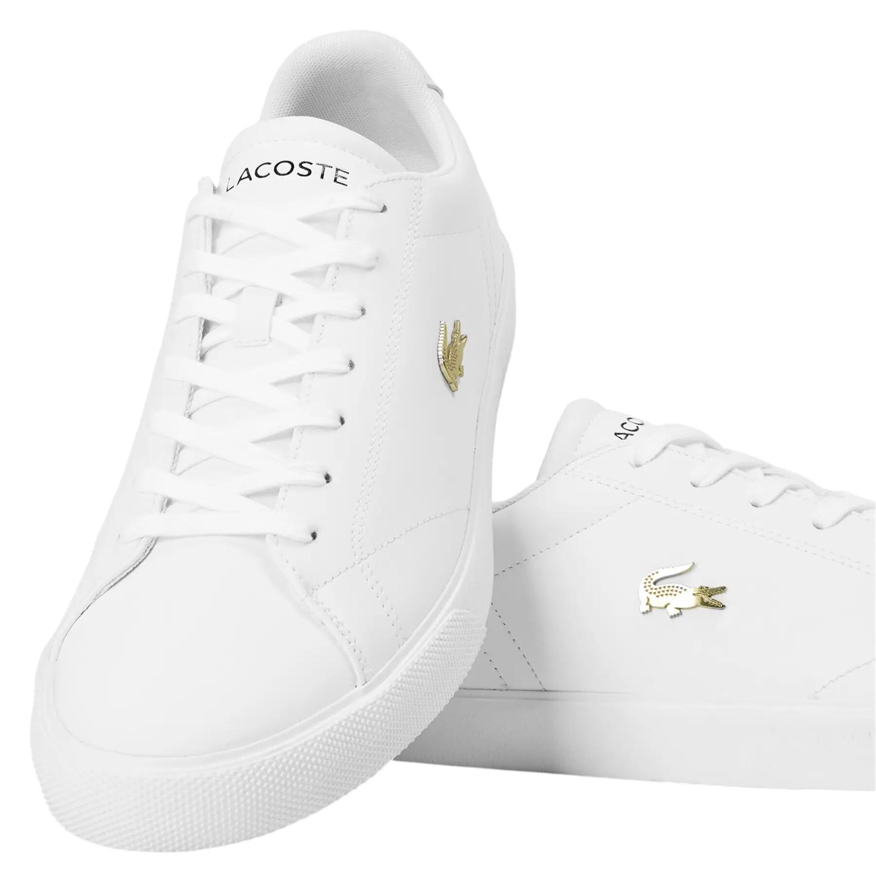 Mens Lerond Pro Logo Leather Trainers (Off White) 4/4