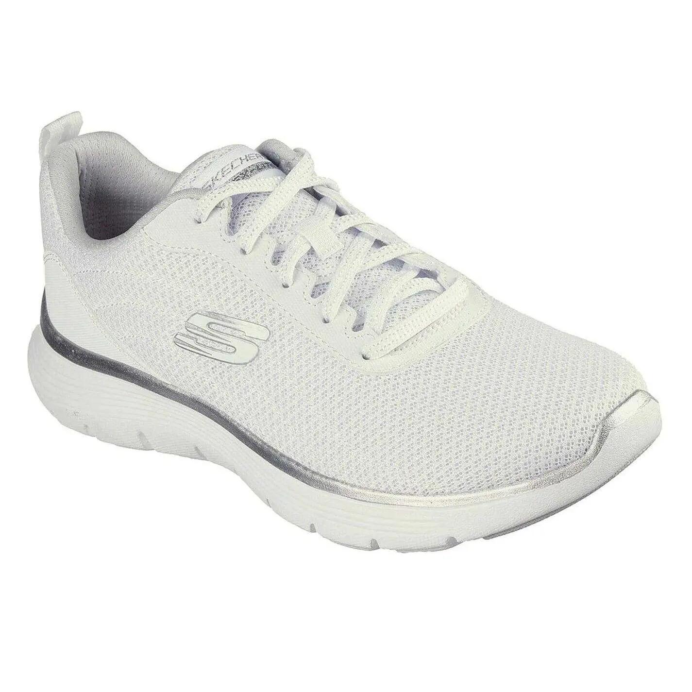 Skechers Damen Flex Appeal 5.0 Uptake Sneaker 150206 WSL White Silver 6/15