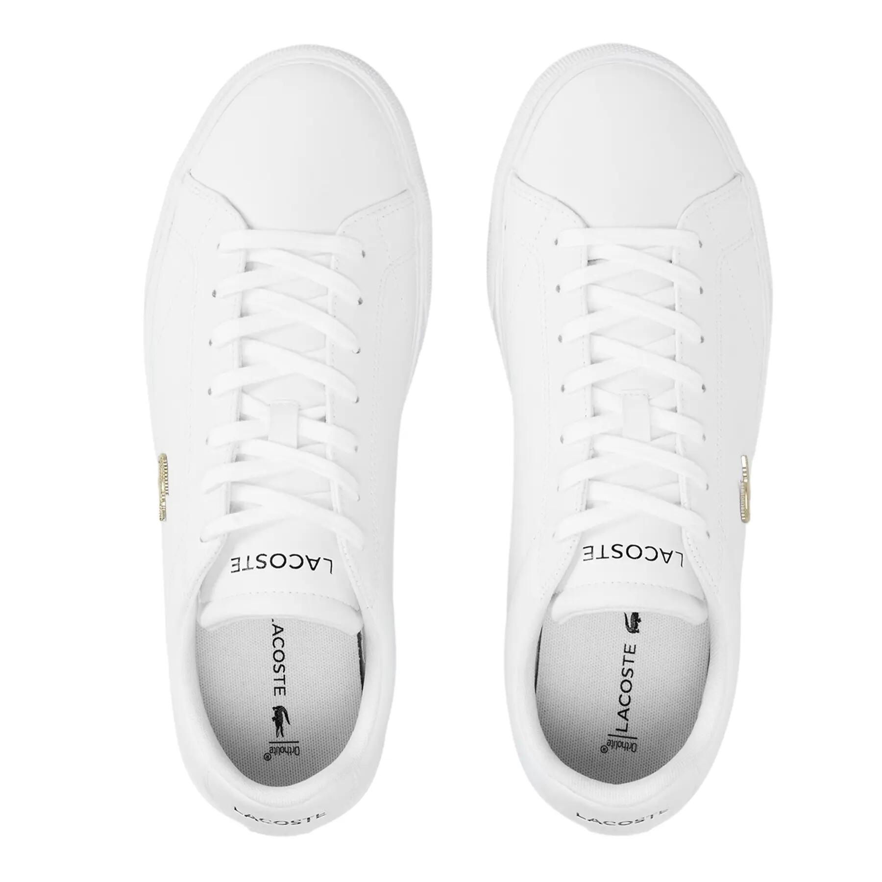 Mens Lerond Pro Logo Leather Trainers (Off White) 3/4