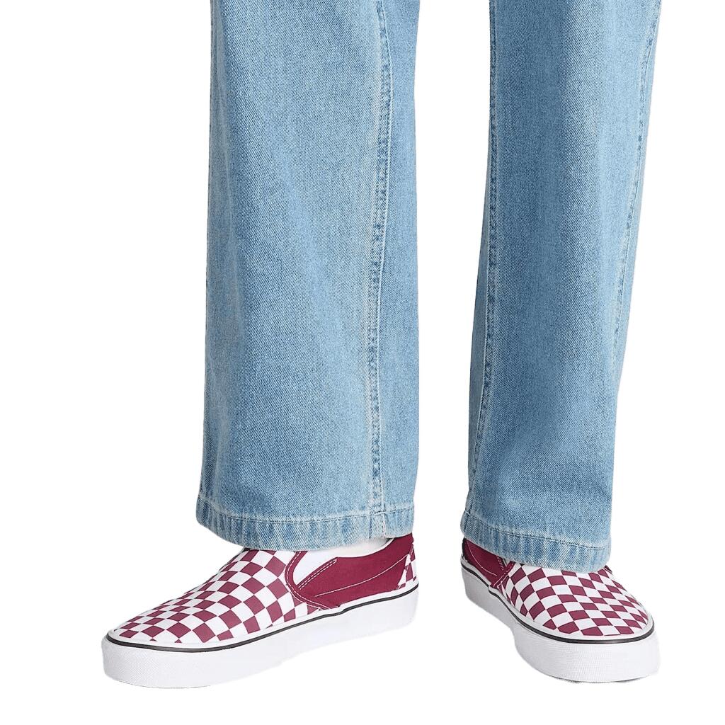 Sneakers Vans Slip-On bordowe w kratkę 7/7