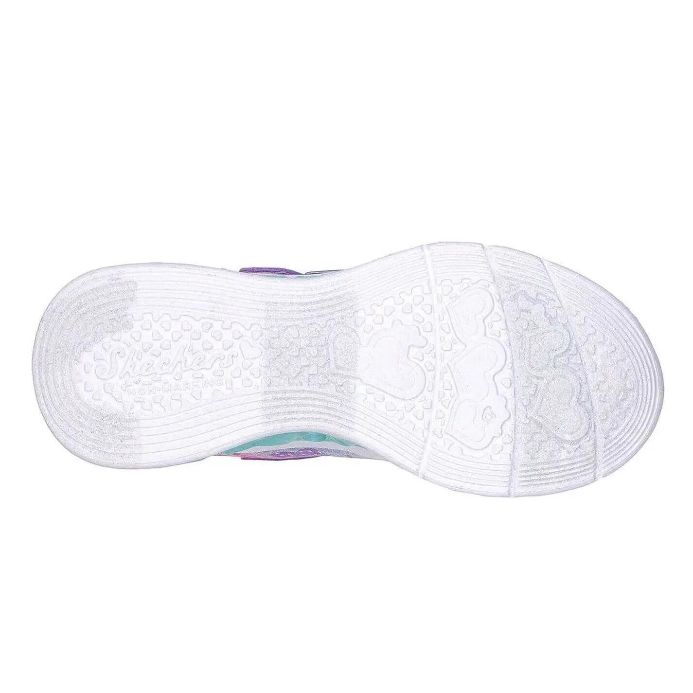 Scarpe Sportive Luminoso PiattaRagazze Skechers Flutter Heart Lavanda 4/5