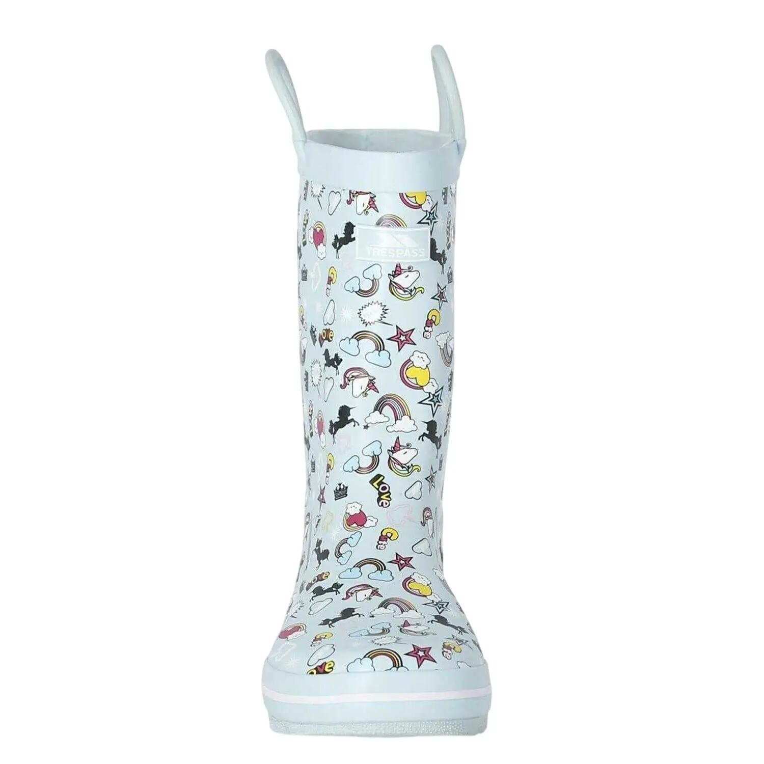 Childrens/Kids Starryton Unicorn Wellington Boots (Mint) 7/7