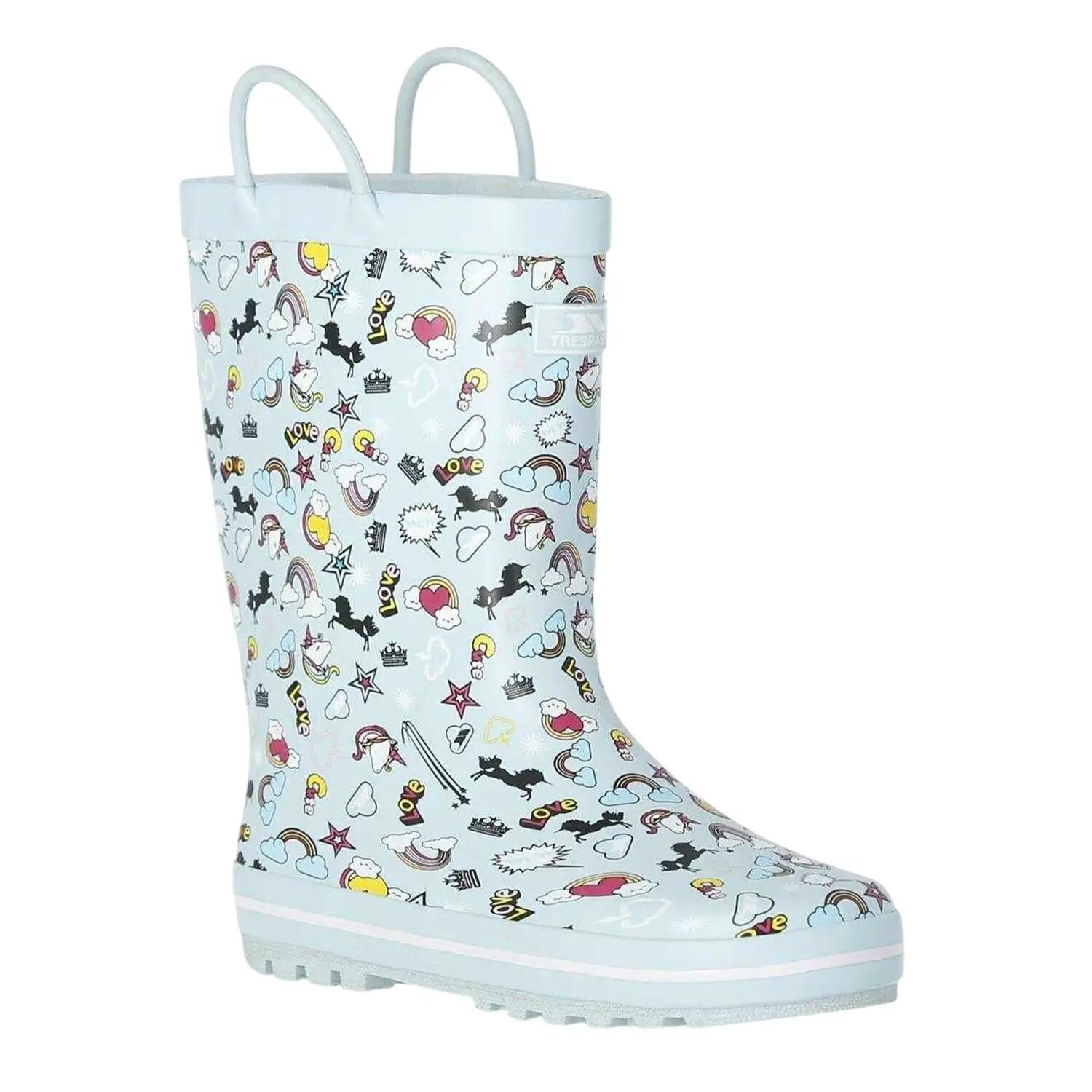 Childrens/Kids Starryton Unicorn Wellington Boots (Mint) 6/7