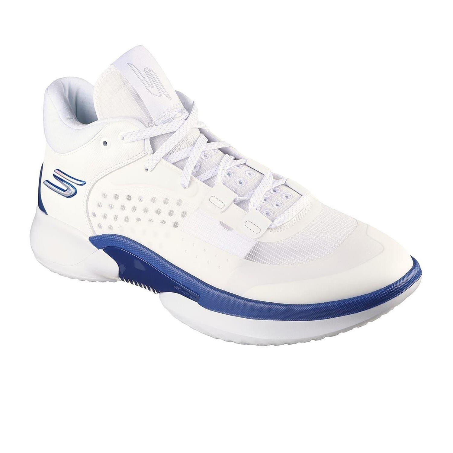 Scarpe Sportive A Puntini PallacanestroUomo Skechers Resagrip Bianco Blu 6/6