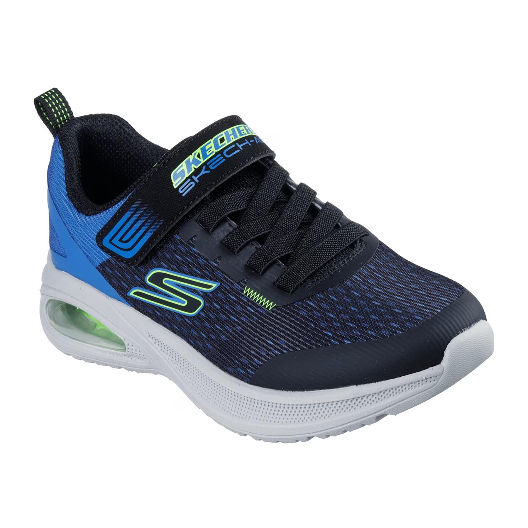 Boys Microspec Max Advance SquadPacer Trainers (Navy/Lime) 6/6