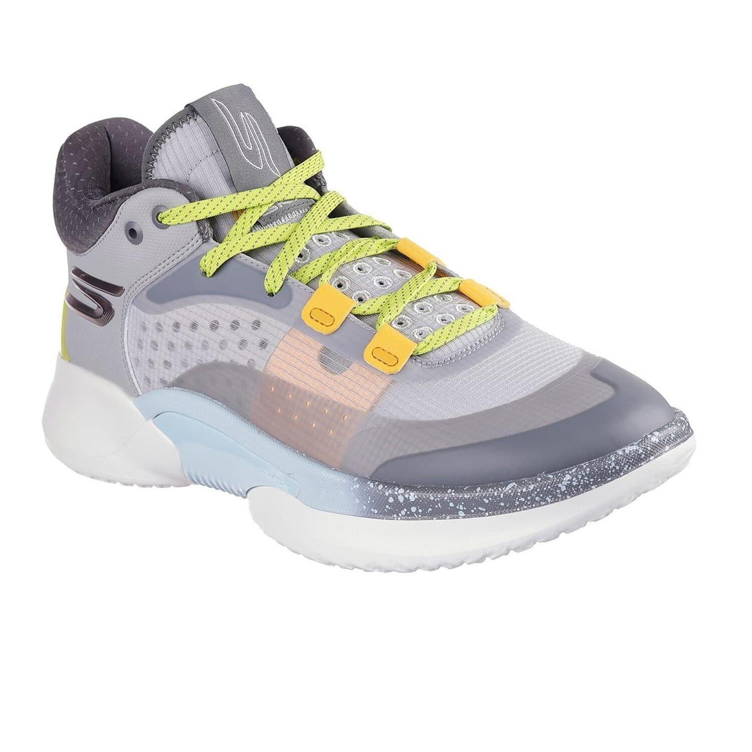 Scarpe Sportive A Puntini PallacanestroUomo Skechers Resagrip Grigio Bianco 6/6