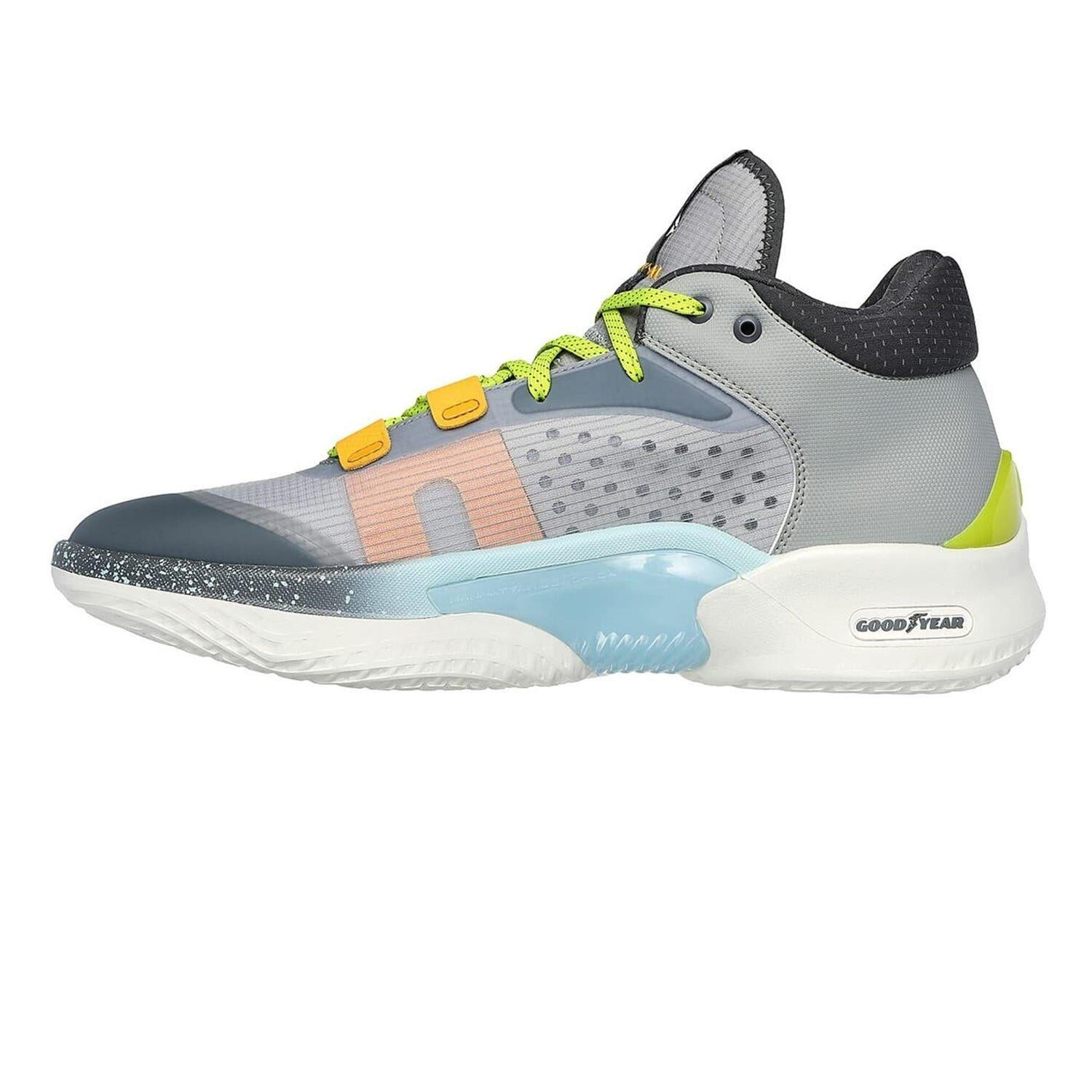 Scarpe Sportive A Puntini PallacanestroUomo Skechers Resagrip Grigio Bianco 2/6
