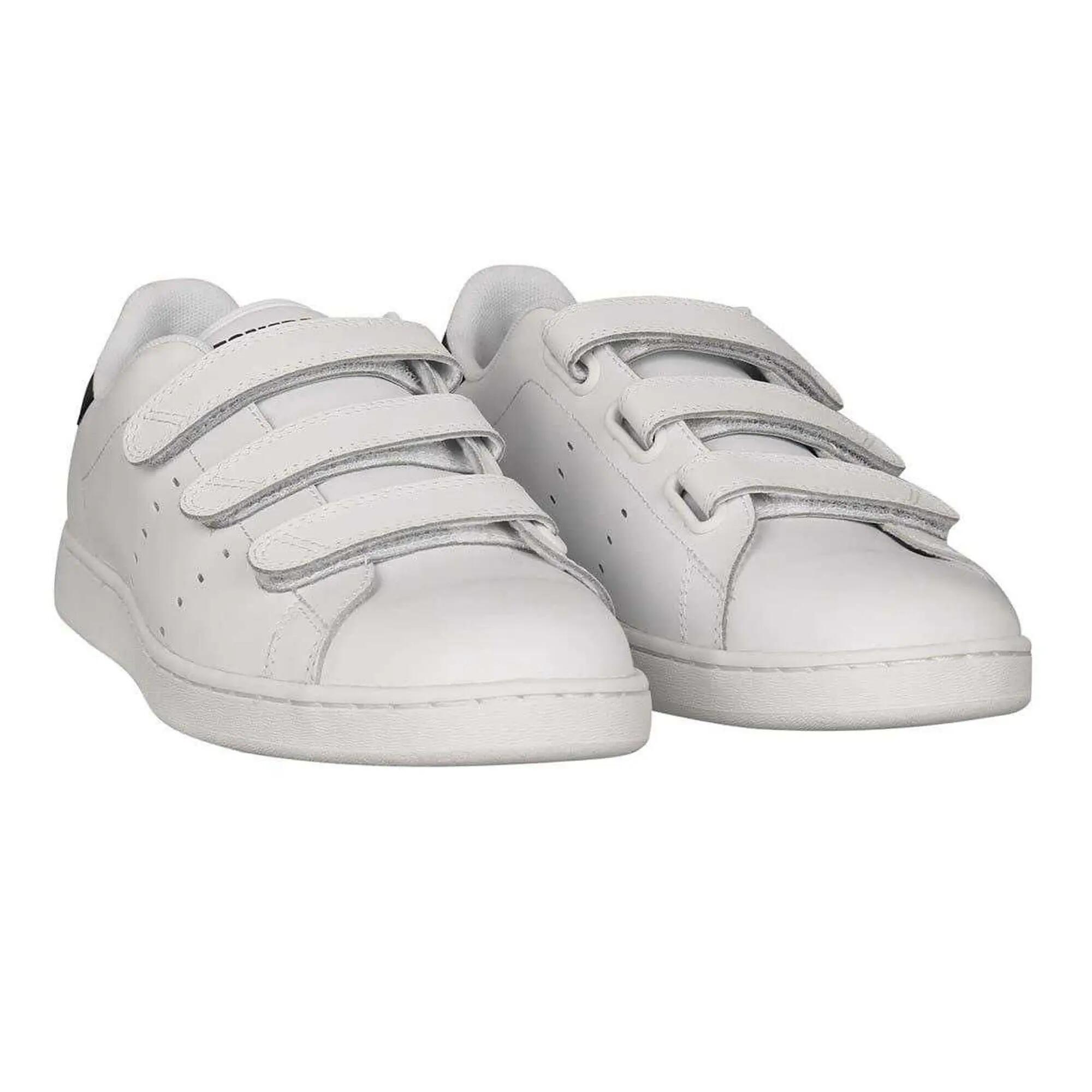 Mens Leyton Triple Strap Flat Trainers (White/Navy) 5/5
