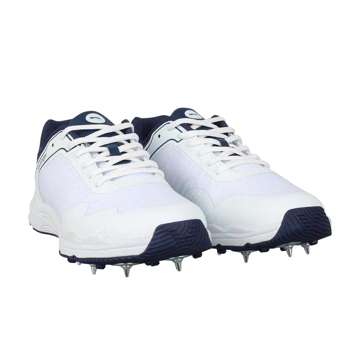 Crampons Pour Chaussures De Cricket Homme (Blanc / Bleu Marine) 5/5