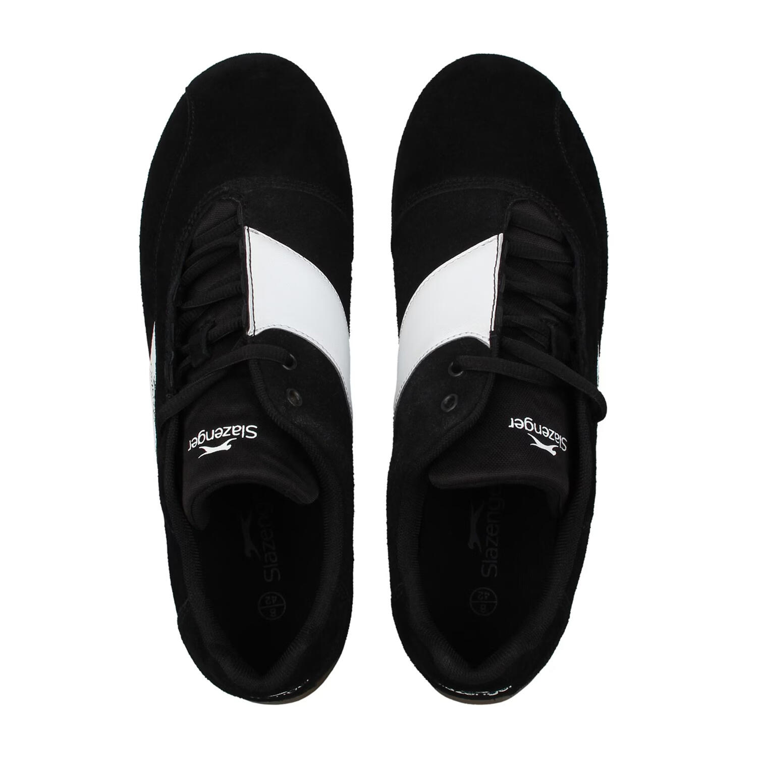 "Coast" Schrägstreifen Schuhe für , Leder, Flach Herren Schwarz/Weiß 5/6