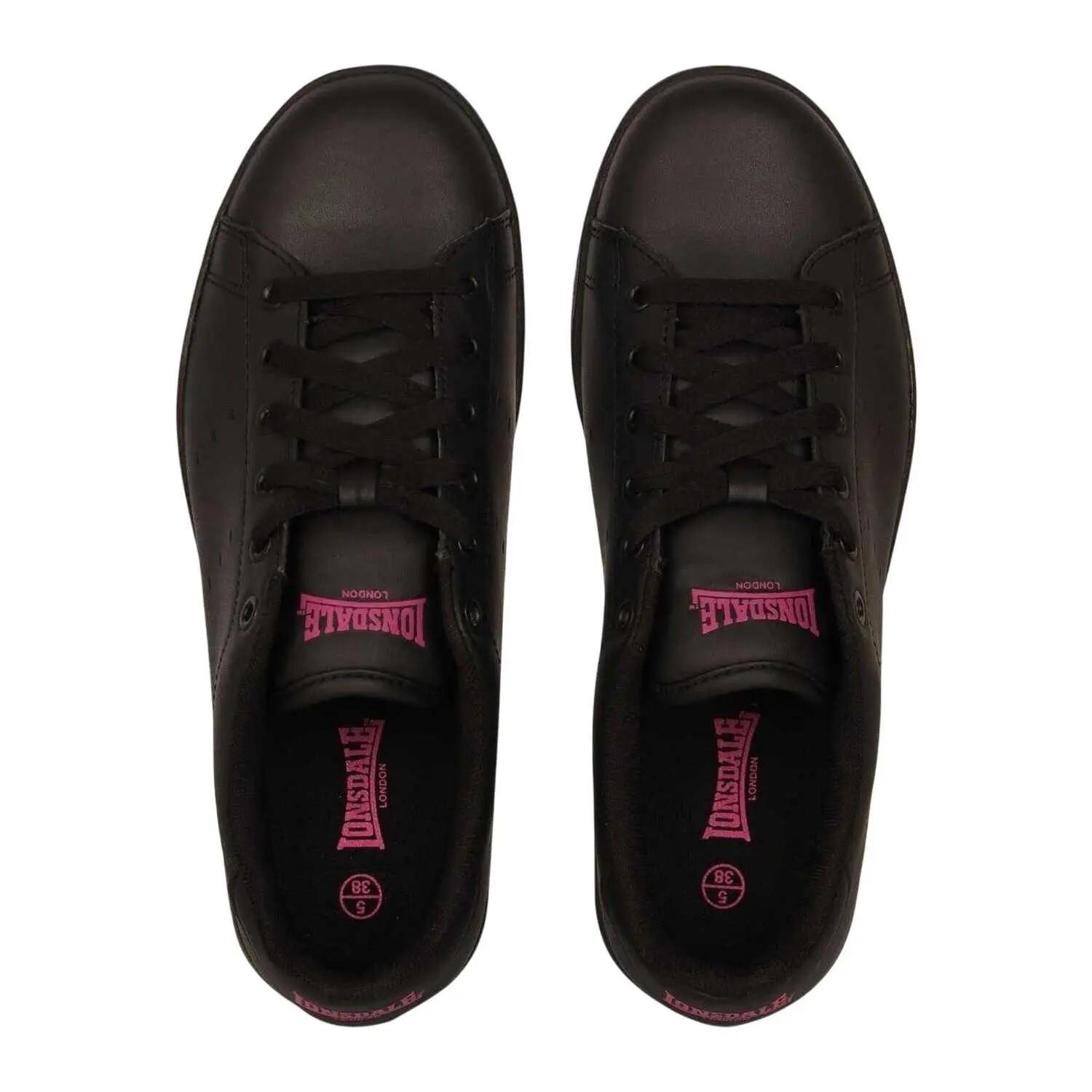 "Leyton" Sneaker für , Leder Damen Schwarz/Kirsche 5/5