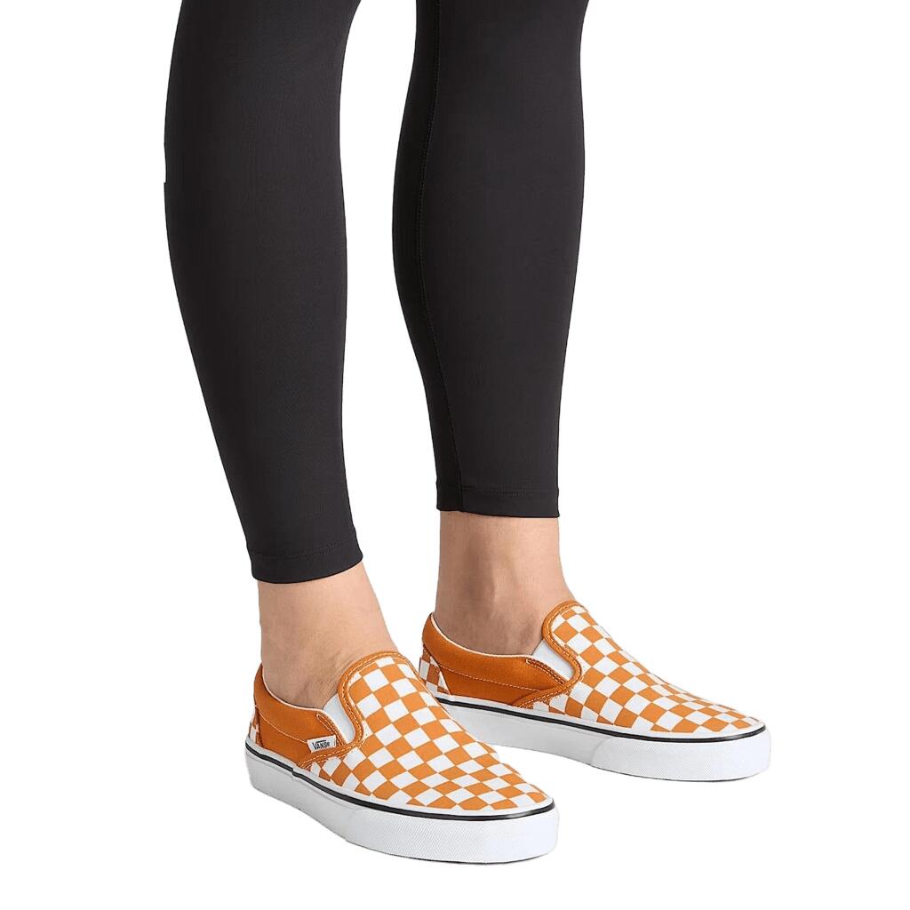 Sneakers Vans Slip-On oranje dambordpatroon 7/7
