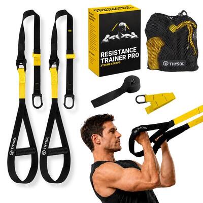 Allenamento Sospensione Sling Trainer Set – THYSOL® Xtreme Straps - Giallo