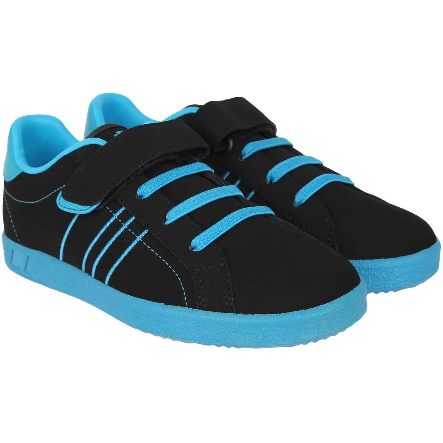 Baskets Motif/style Ovale Enfant (Noir / Bleu) 5/5