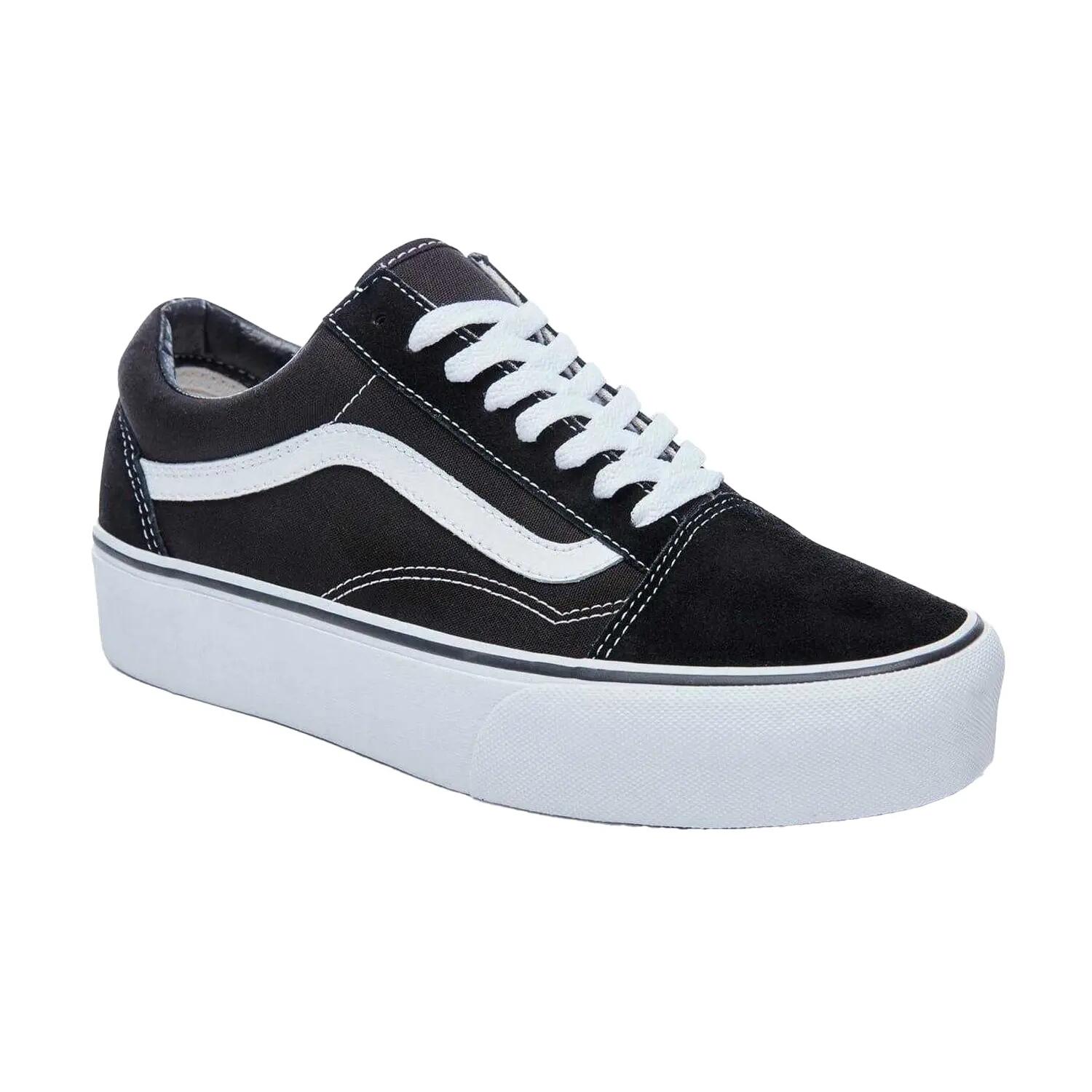 "Old Skool" SkaterSchuhe für Herren Unisex, Wildleder Damen Schwarz/Weiß 5/5