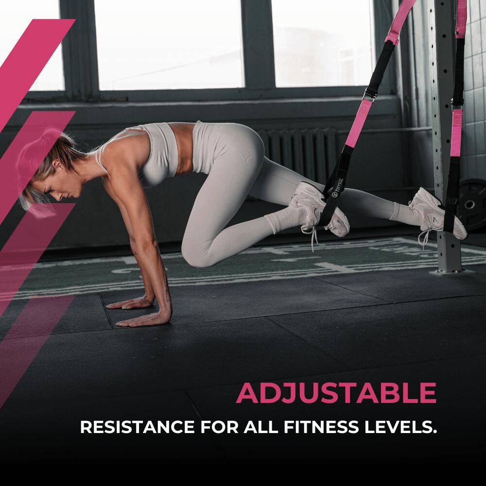 Sangle De Suspension - Kit d'entraînement à Suspension - THYSOL® - Rose 4/6