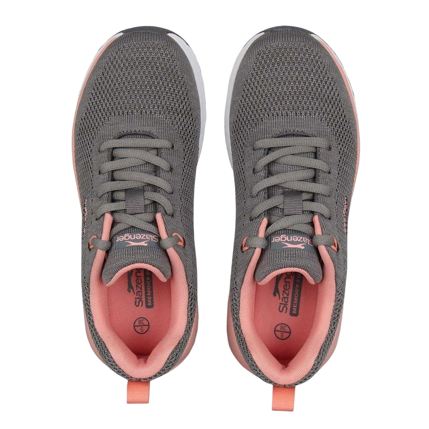 Womens/Ladies Jenson Trainers (Grey/Pink) 5/5
