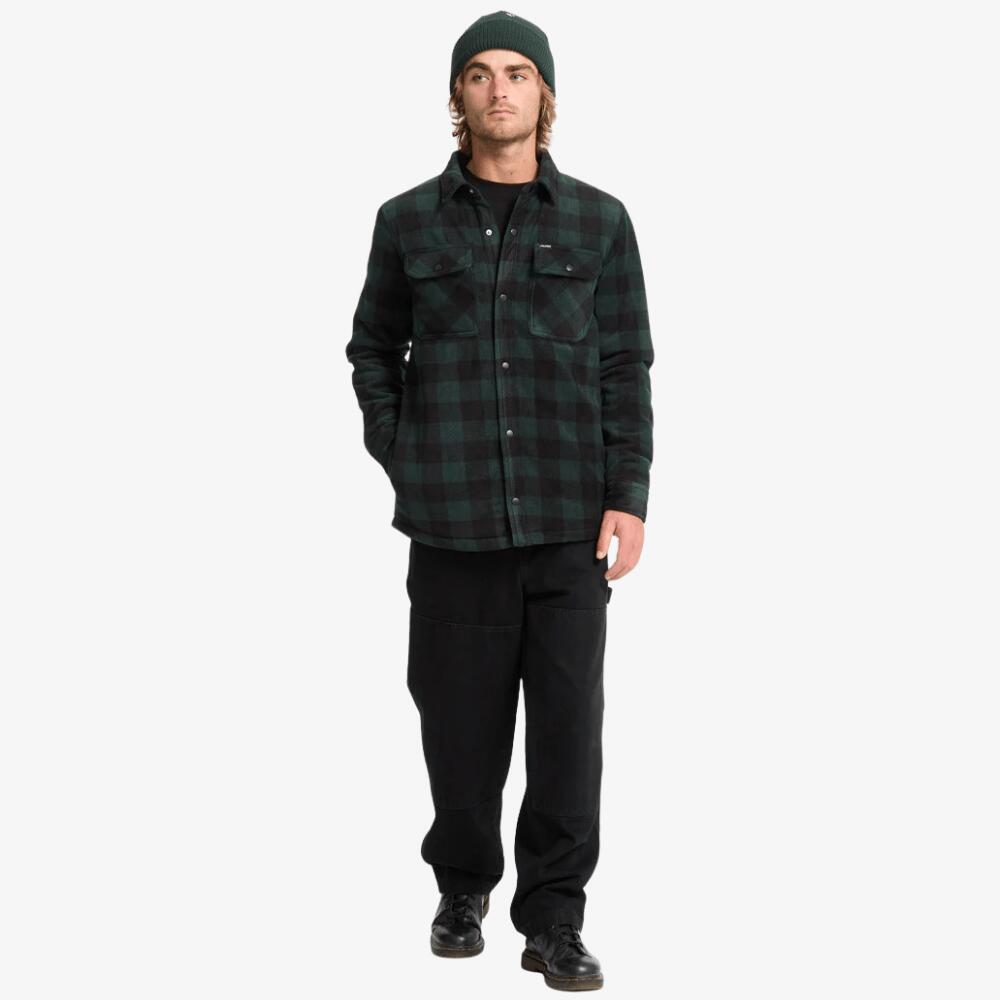 Chemise Volcom Bowered manches longues noir vert 7/7