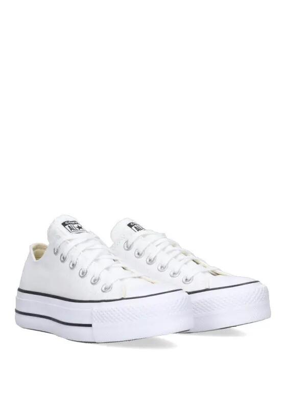 Converse All Star Chuck Taylor Platform White Sneakers 2/7